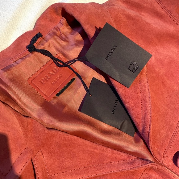 100% Authentic Prada Leather Suede Crop Jacket, New With Tags - Picture 4 of 6